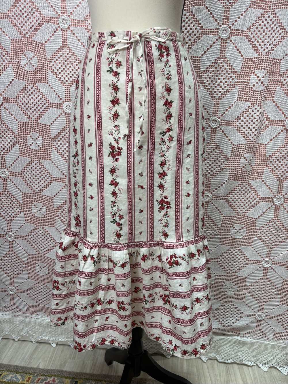 Joie Linen Blend Floral Maxi Skirt XS | Cottagecore Prairie - Picture 1 of 11